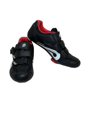 Peloton Original Men’s Cycling Shoes Black and Red Size 10